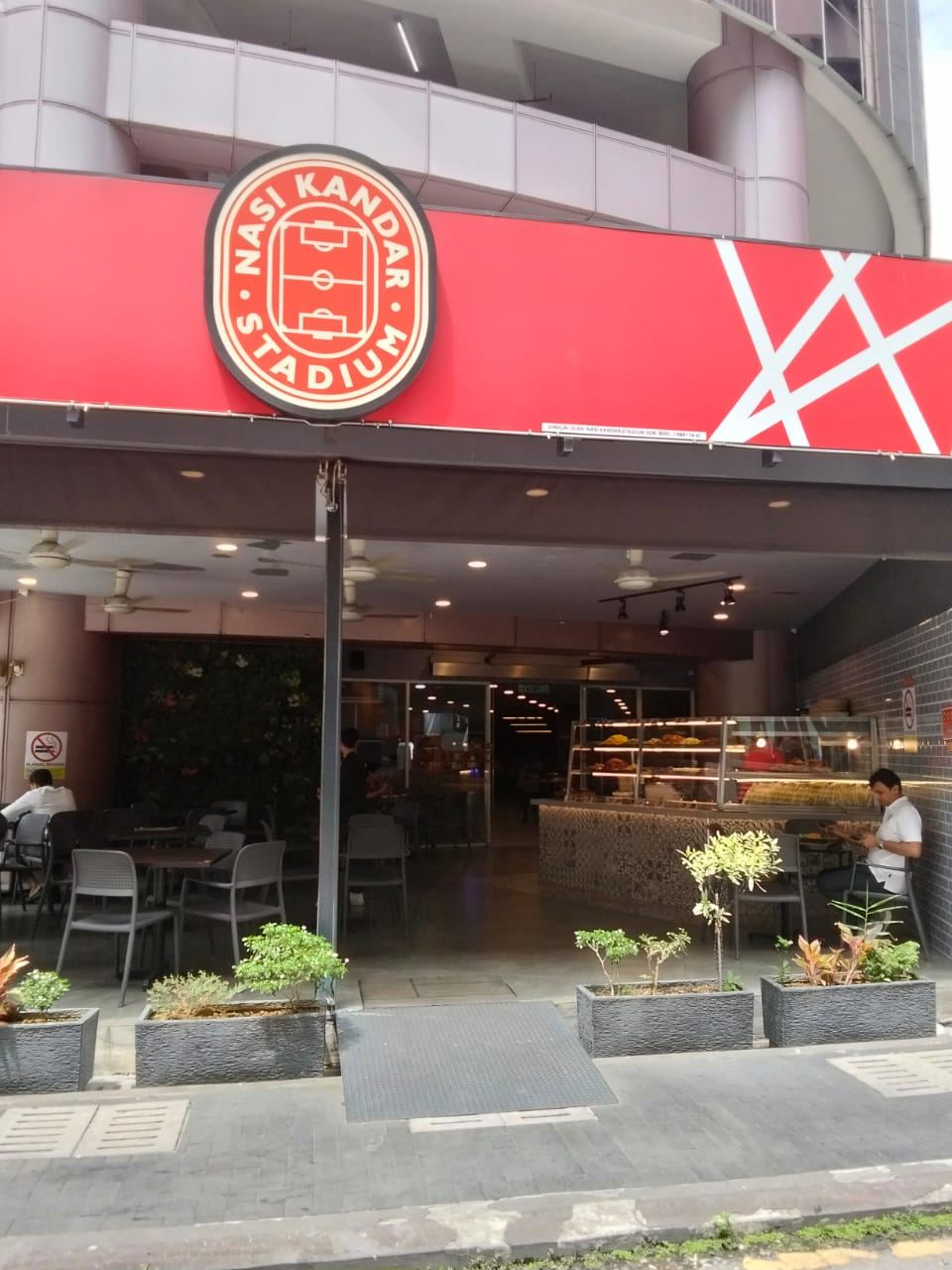 Nasi Kandar Stadium shopfront with the red signboard
