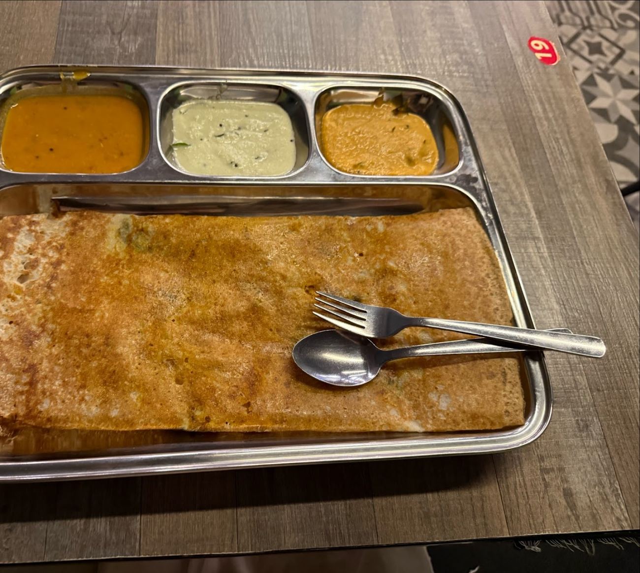Dosa with chutneys